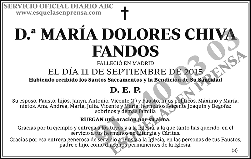 María Dolores Chiva Fandos